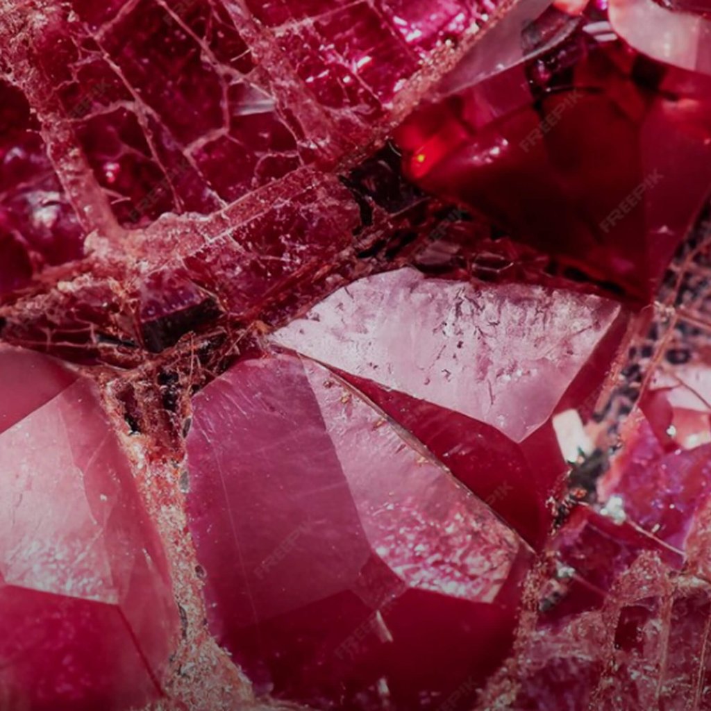 Inclusions dans un rubis